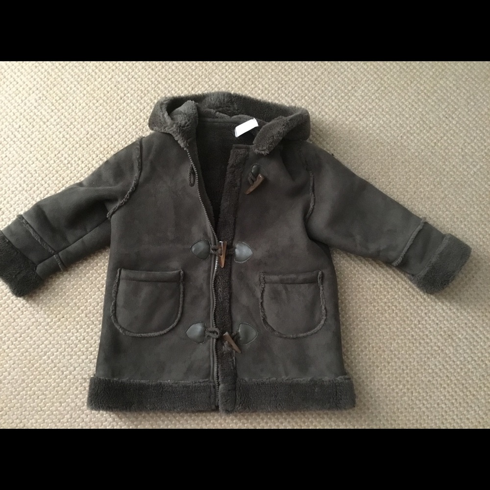 Girls Faux Shearling Coat, Size 3